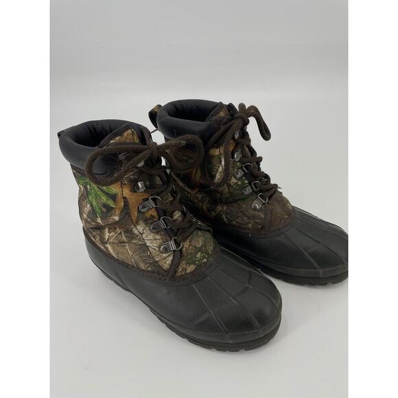 Magellan Outdoors Other - Magellan Camo Hunting Duck Boots Youth Size 4 Realtree Fishing Rain Mud Rubber